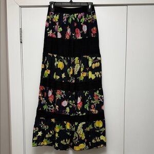 Cecilia Prado Angelique Tiered Lace Maxi Skirt Size P/S